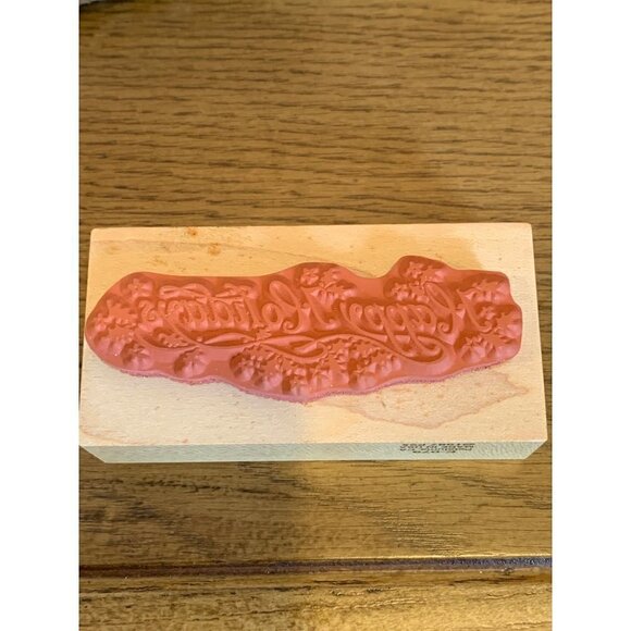 PSX Designs Happy Holidays E079 Mounted Rubber Stamp Christmas Cards Bakery Tags - Picture 5 of 6